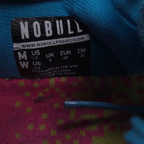 NOBULL Lace Up Athletic Sneaker Shoe Mens Size 7 Womens Size 8.5 Blue Pink - Picture 10 of 10